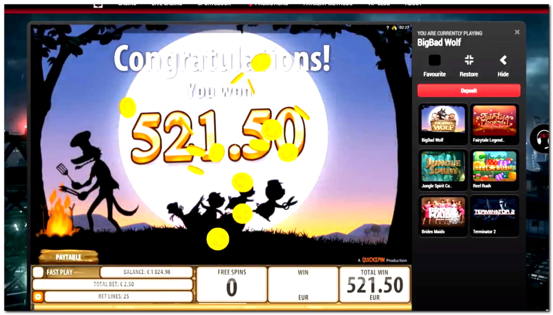 EURO 90 Casino tournaments freeroll at BGO Casino