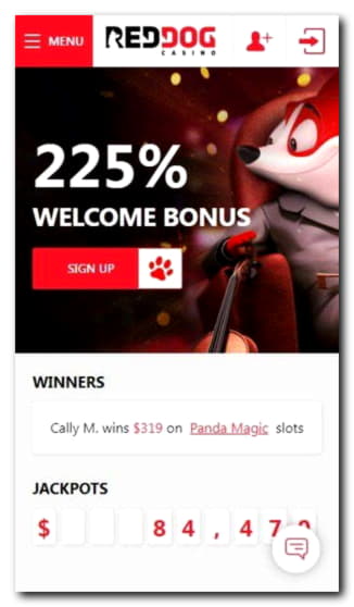 335% Deposit match bonus at Red Bet Casino