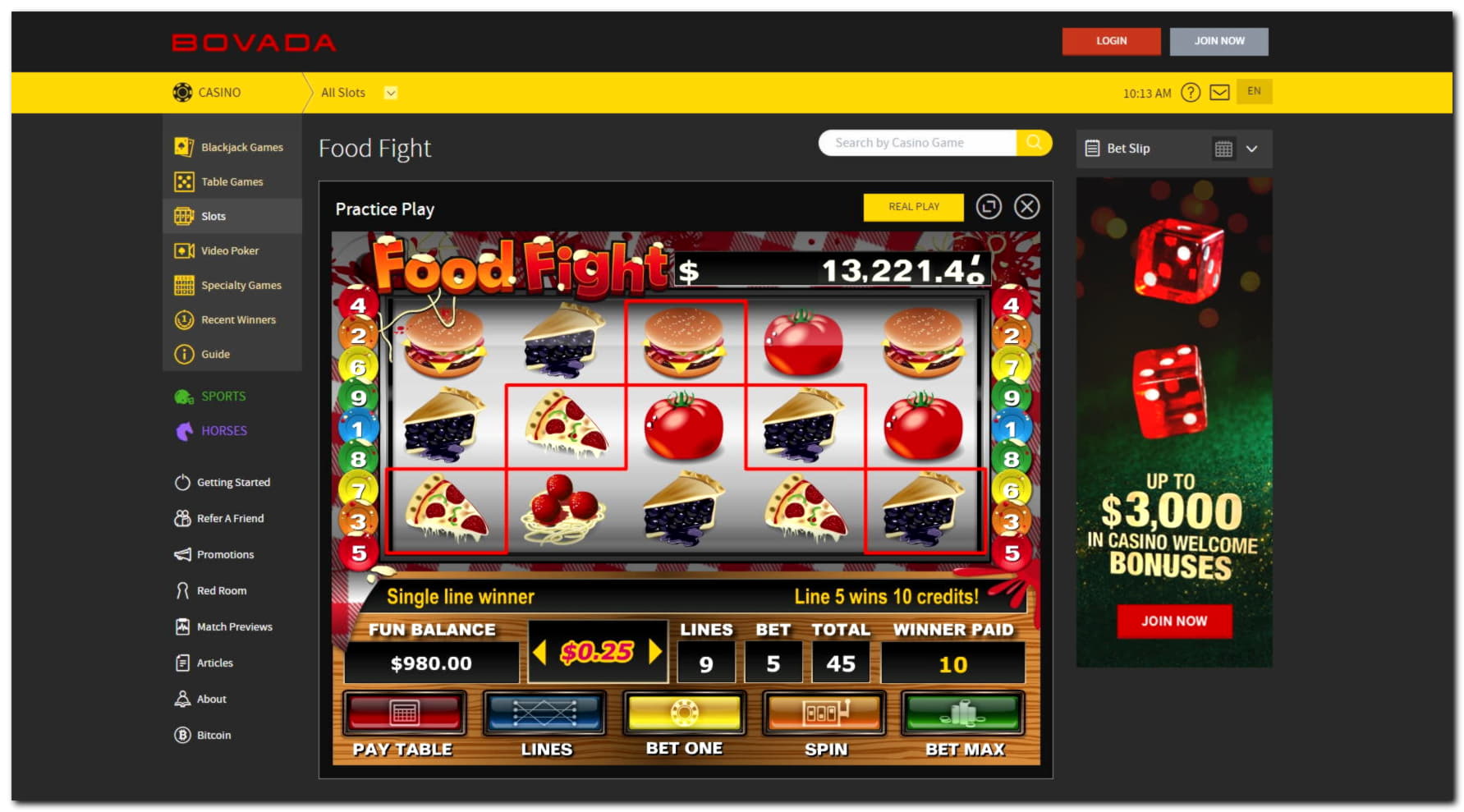 90% Deposit Match Bonus at Winner Casino