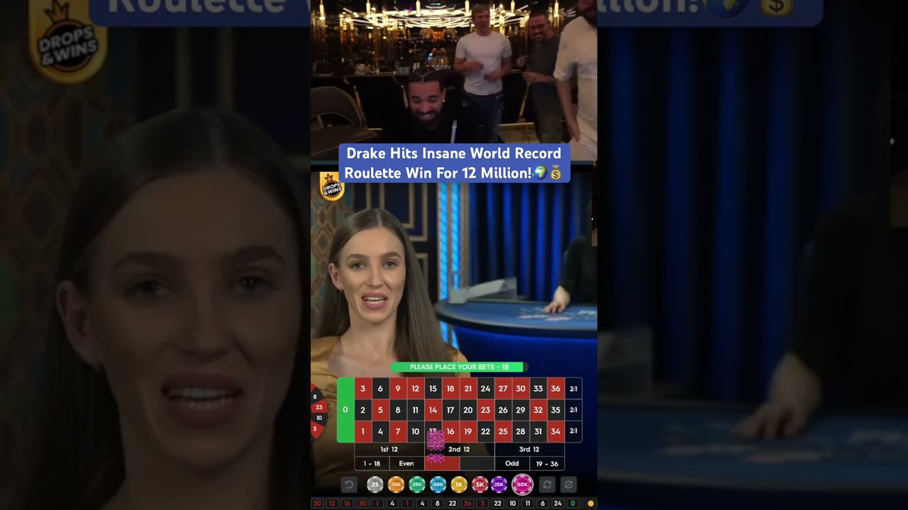 Drake Hits Insane World Record Roulette Win For 12 Million! #drake #roulette #bigwin #worldrecord