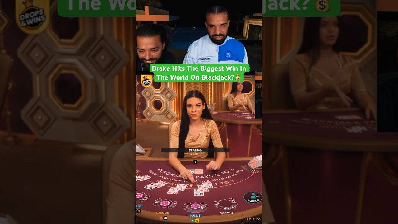 Drake Hits The Biggest Win In The World On Blackjack! #drake #blackjack #casino #worldrecord #bigwin